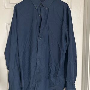 Express Navy Button-Up Shirt